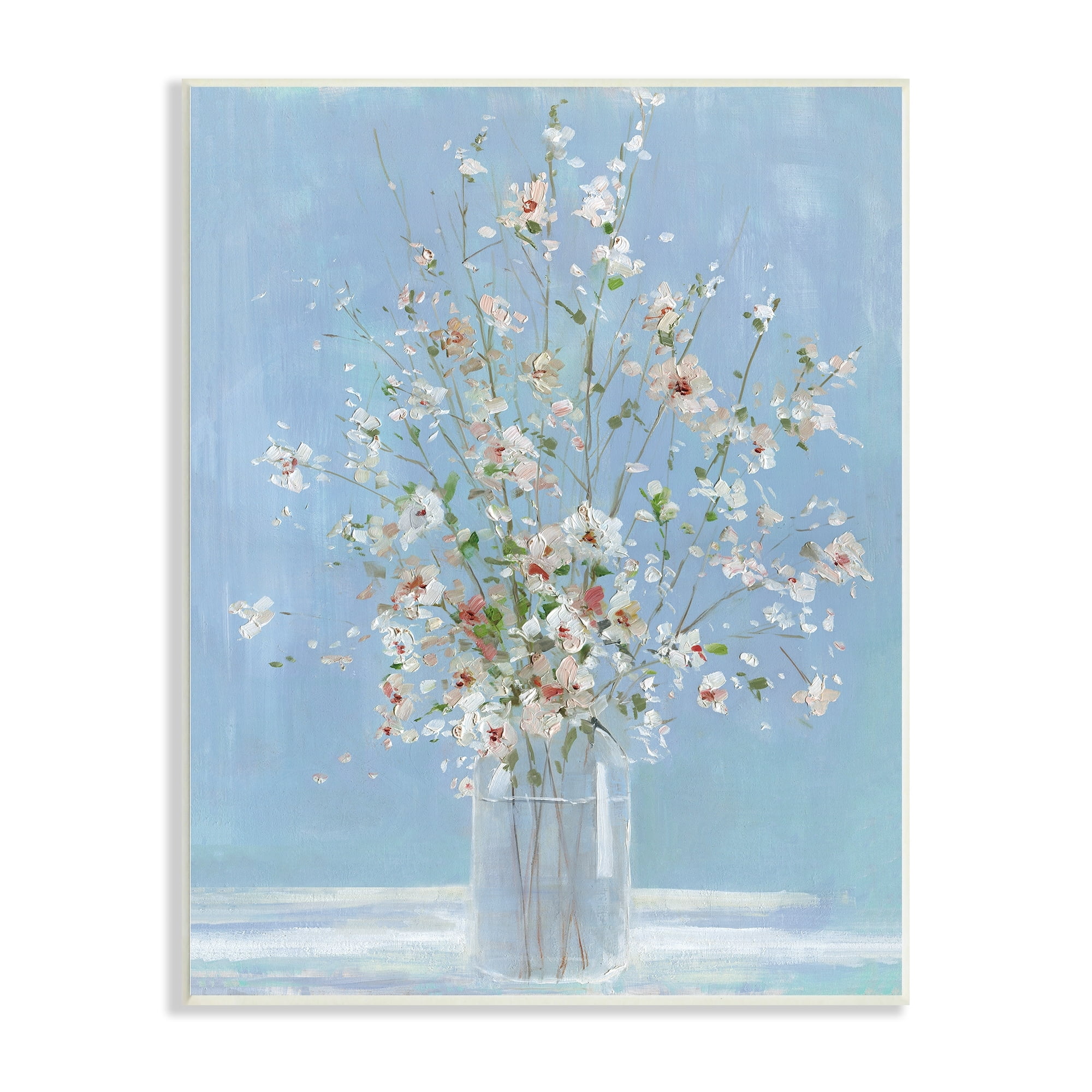 Stupell Industries Delicate Flower Blossoms Ikebana Arrangement Vase Paintings Unframed Art Print Wall Art, 10x15, by Sally Swatland