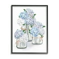 thumbnail image 1 of Stupell Industries Delicate Hydrangea Blossoms Arrangement Glass Jars Illustration Graphic Art Black Framed Art Print Wall Art, 11x14, by Ziwei Li, 1 of 5