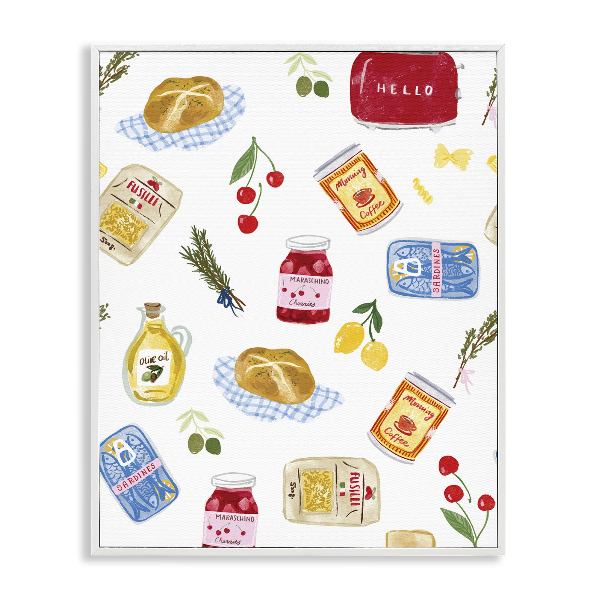 Stupell Industries Delicate Kitchen Delights Food & Beverage Painting White Framed Art Print Wall Art, 11 x 14