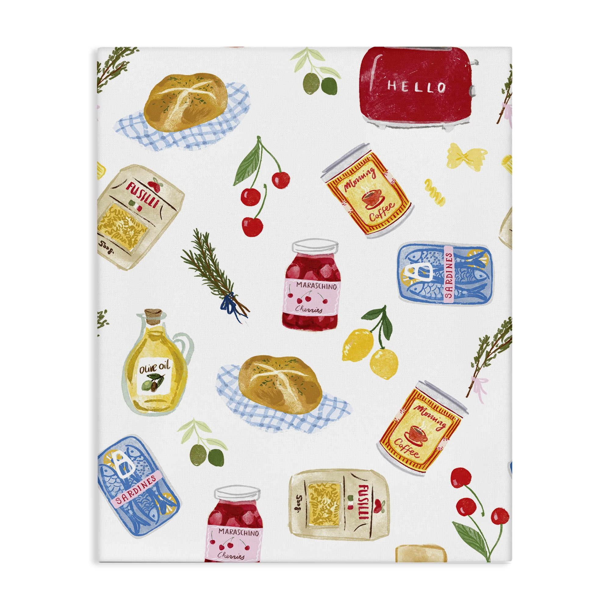 Stupell Industries Delicate Kitchen Delights Food & Beverage Painting Wrapped Canvas Art Print Wall Art, 24 x 30