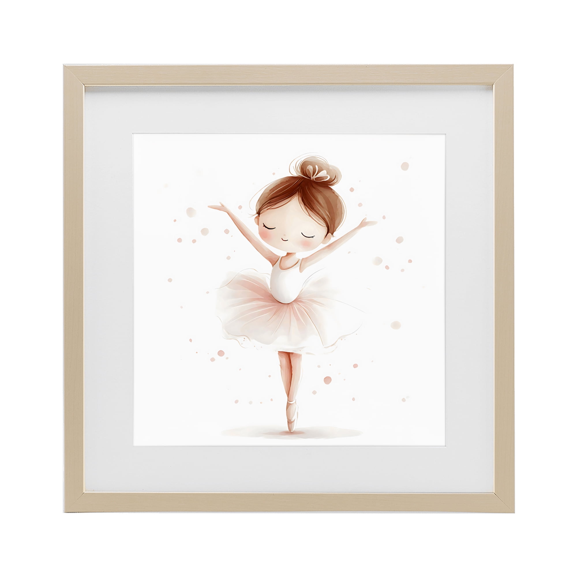 Stupell Industries Delicate Little Ballerina Girl Birch Framed Print Under Glass, design by Creative Studio