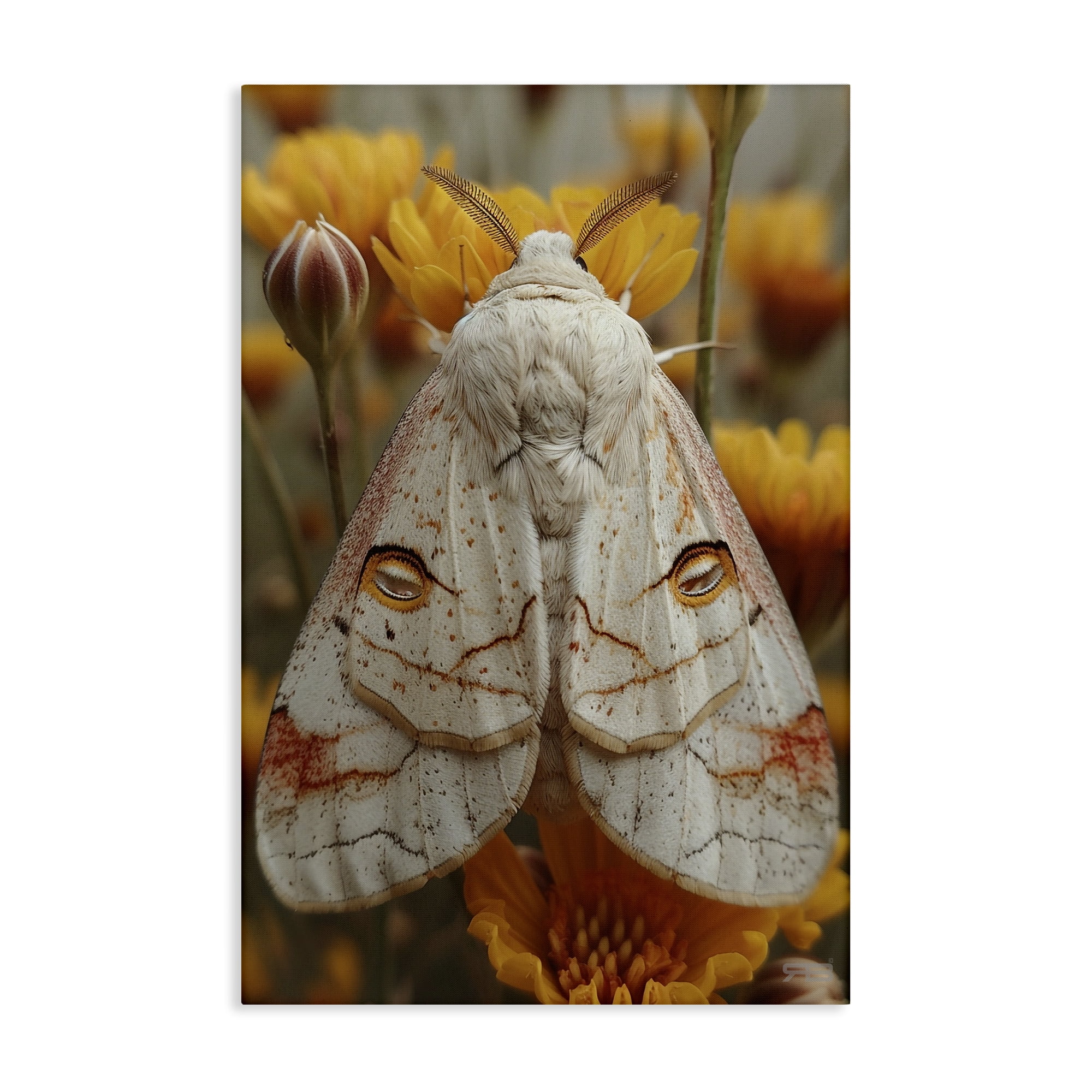 Stupell Industries Delicate Luna Moth Animals & Insects Painting Gallery Wrapped Canvas Art Print Wall Art, 30 x 45
