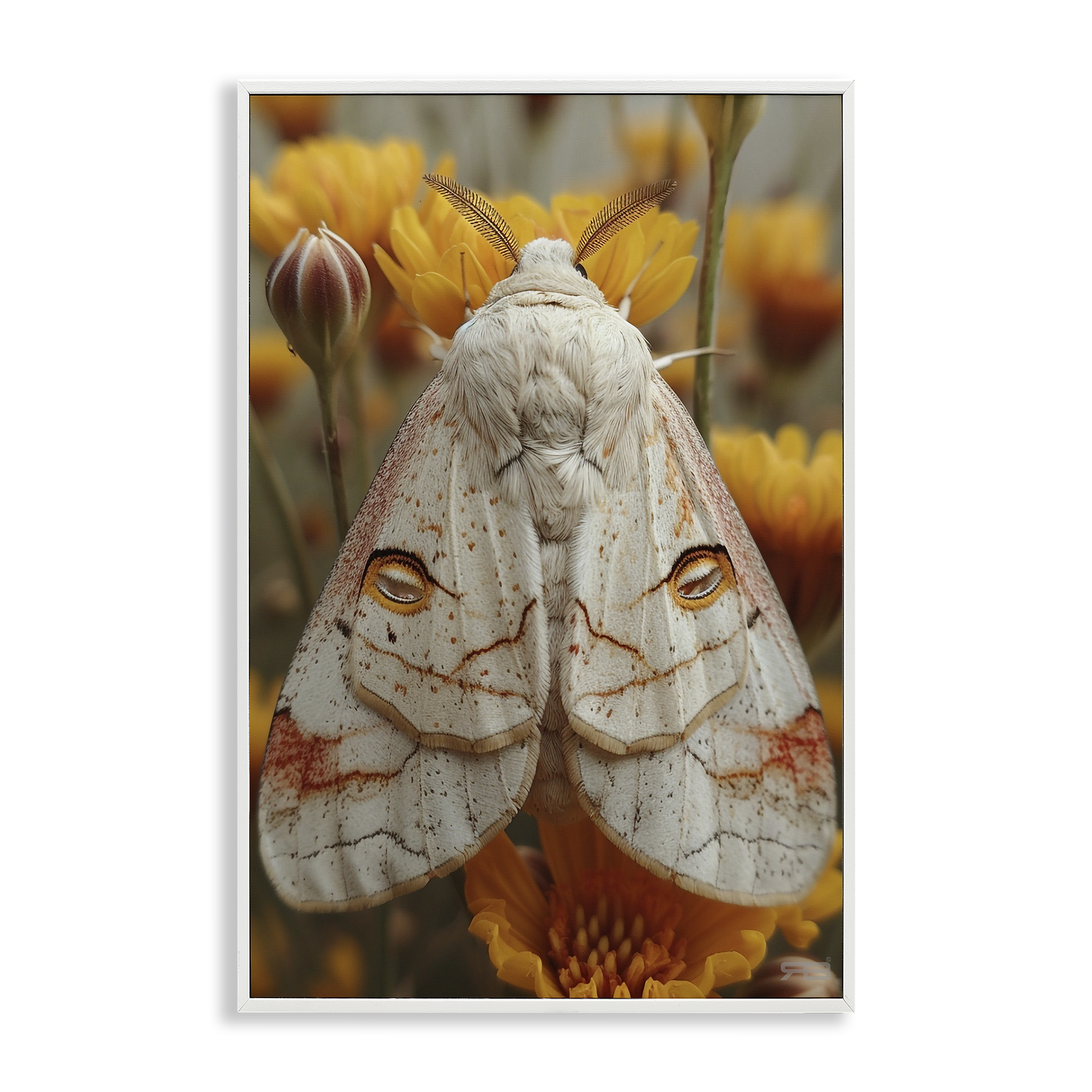 Stupell Industries Delicate Luna Moth Animals & Insects Painting White Framed Art Print Wall Art, 12 x 18