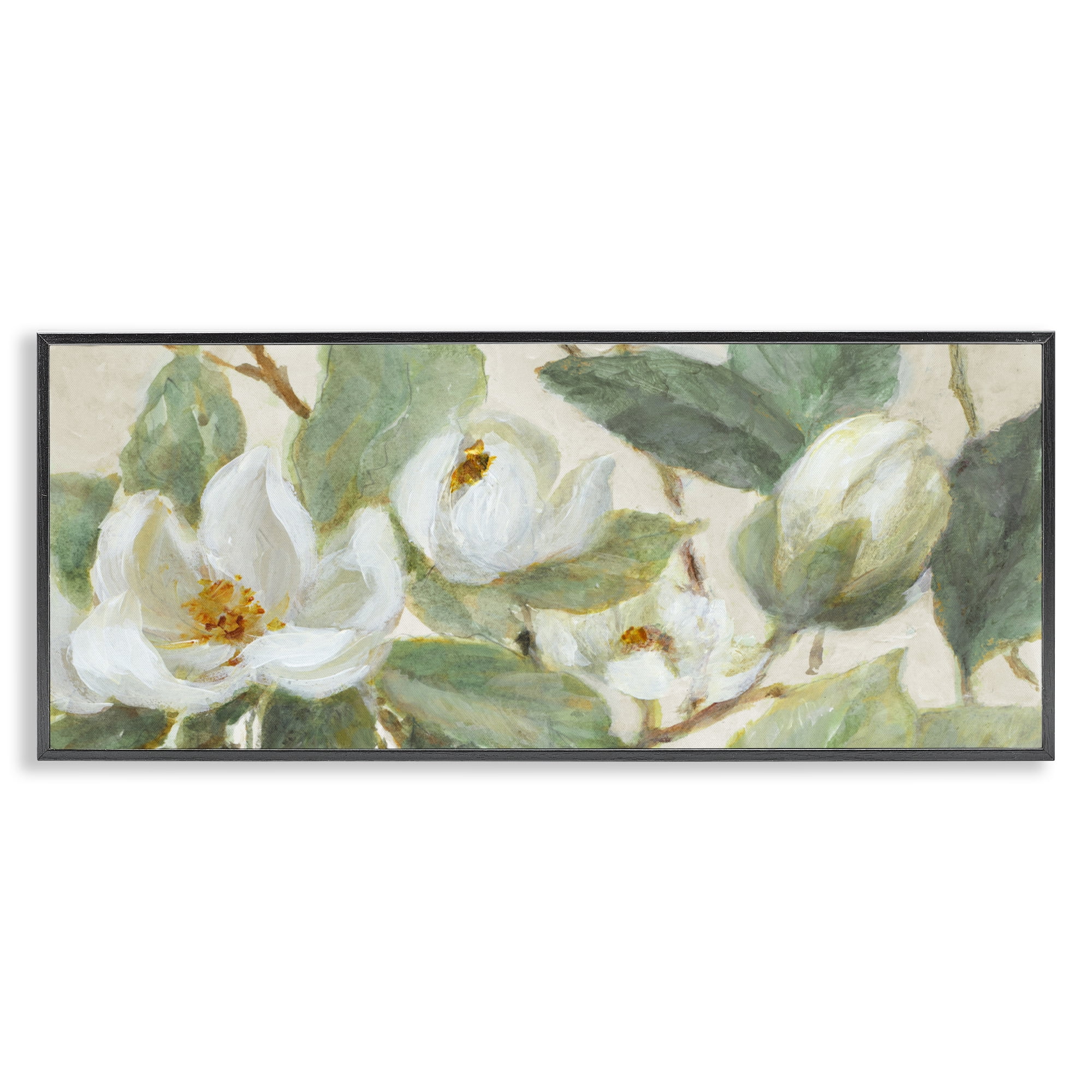 Stupell Industries Delicate Magnolia Dreaming Black Framed Giclee Art, design by Lanie Loreth