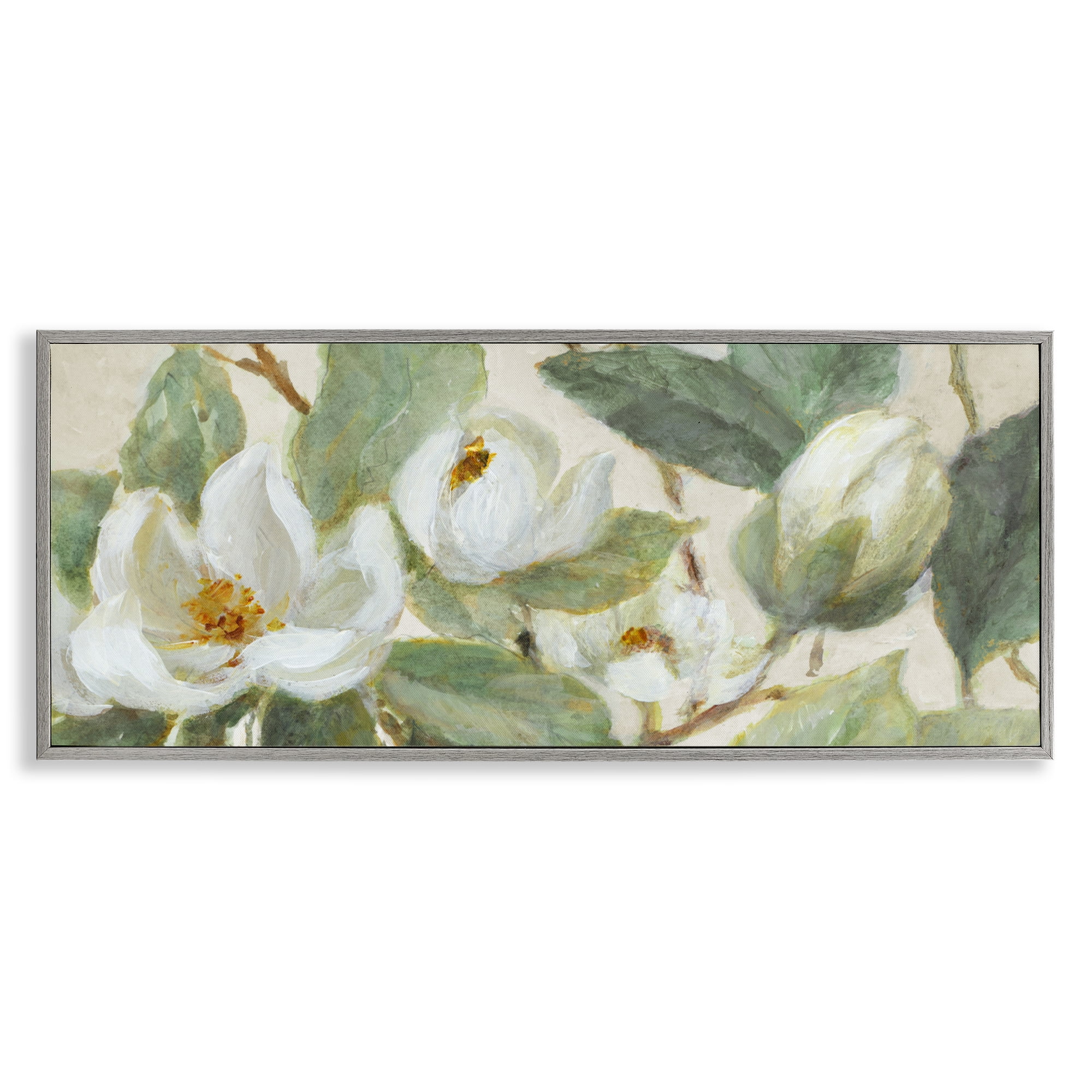 Stupell Industries Delicate Magnolia Dreaming Gray Framed Giclee Art, design by Lanie Loreth