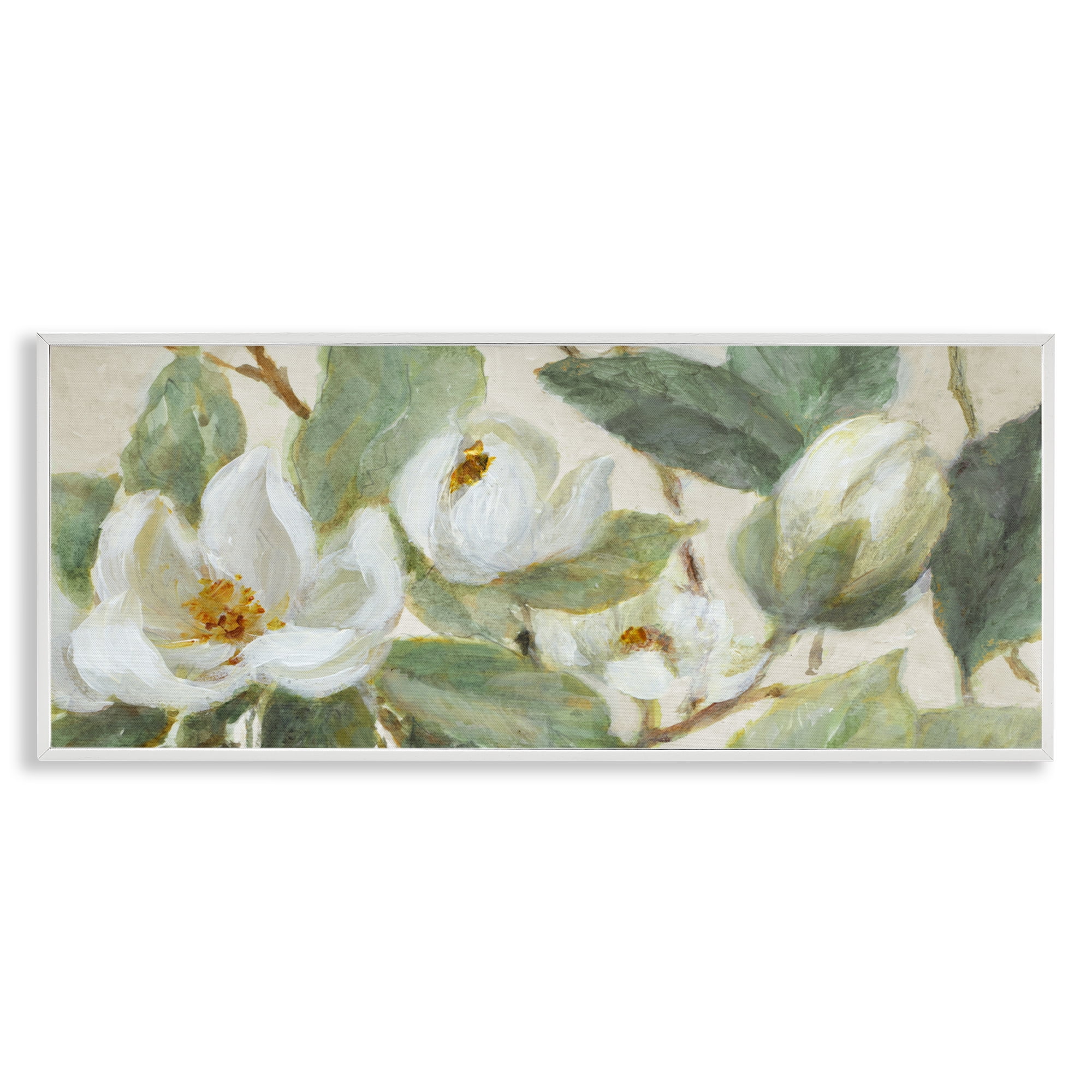Stupell Industries Delicate Magnolia Dreaming White Framed Giclee Art, design by Lanie Loreth