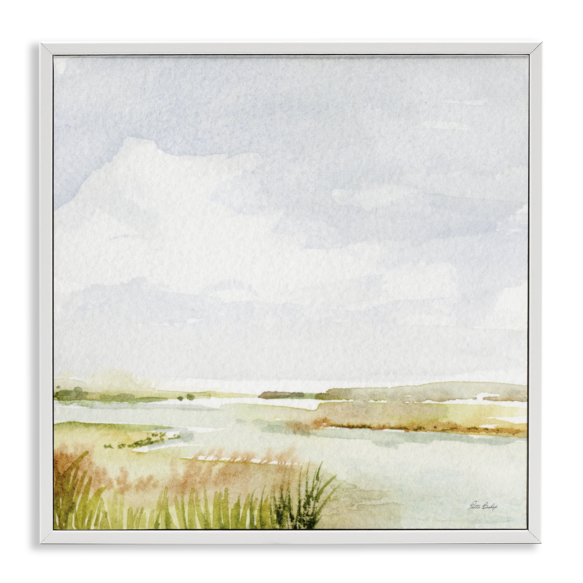 Stupell Industries Delicate Marsh Painting White Framed Giclee Art, design by Patti Bishop