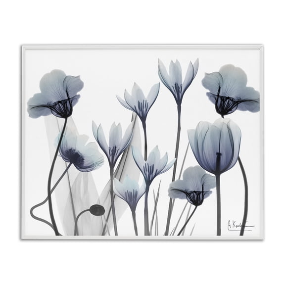 Stupell Industries Contemporary Delicate Mixed Chic Blooms White Framed Giclee Art, 30 x 24, by Albert Koetsier