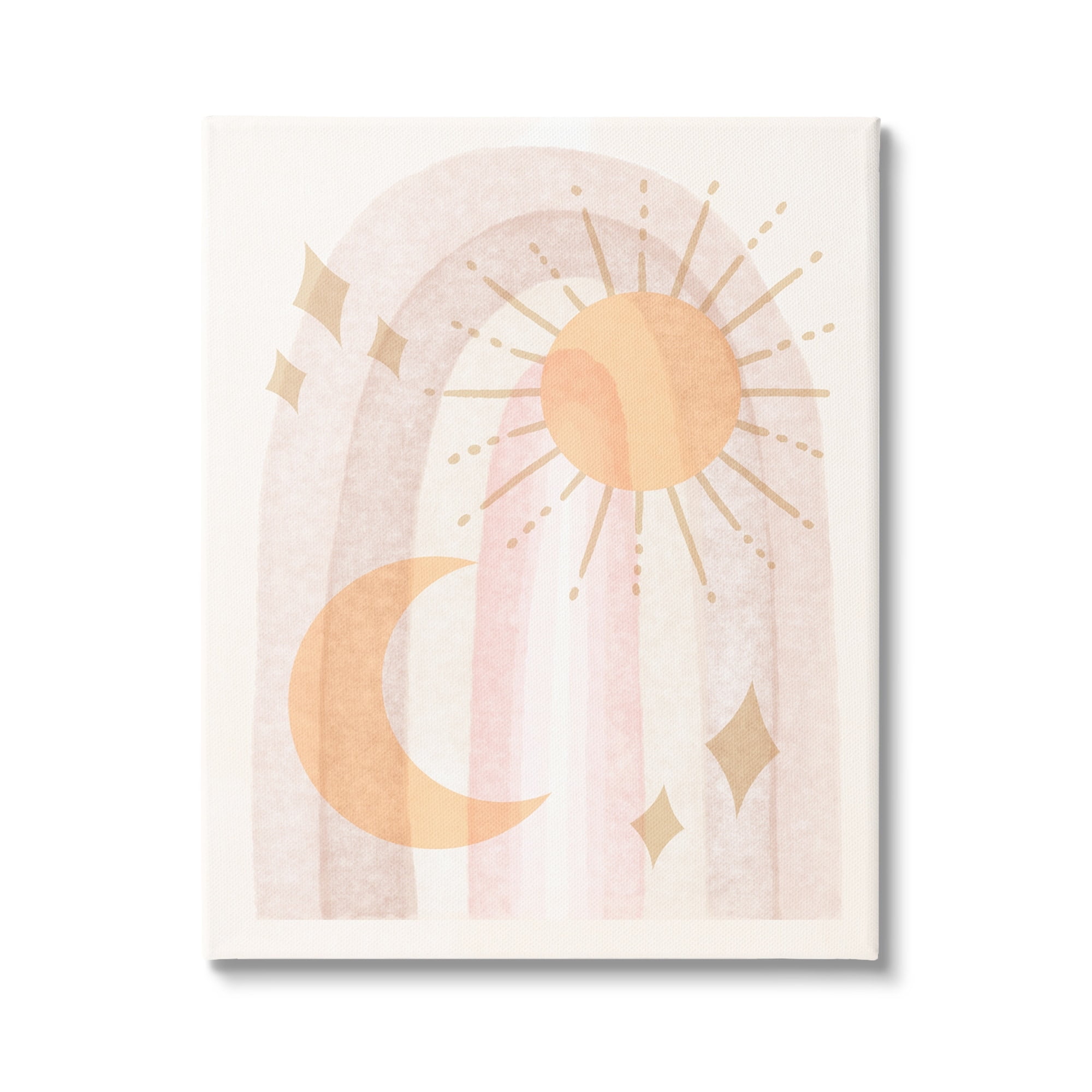 Stupell Industries Delicate Pastel Astral Sun Moon Stars Pattern, 16 x 20, Design by Daphne Polselli
