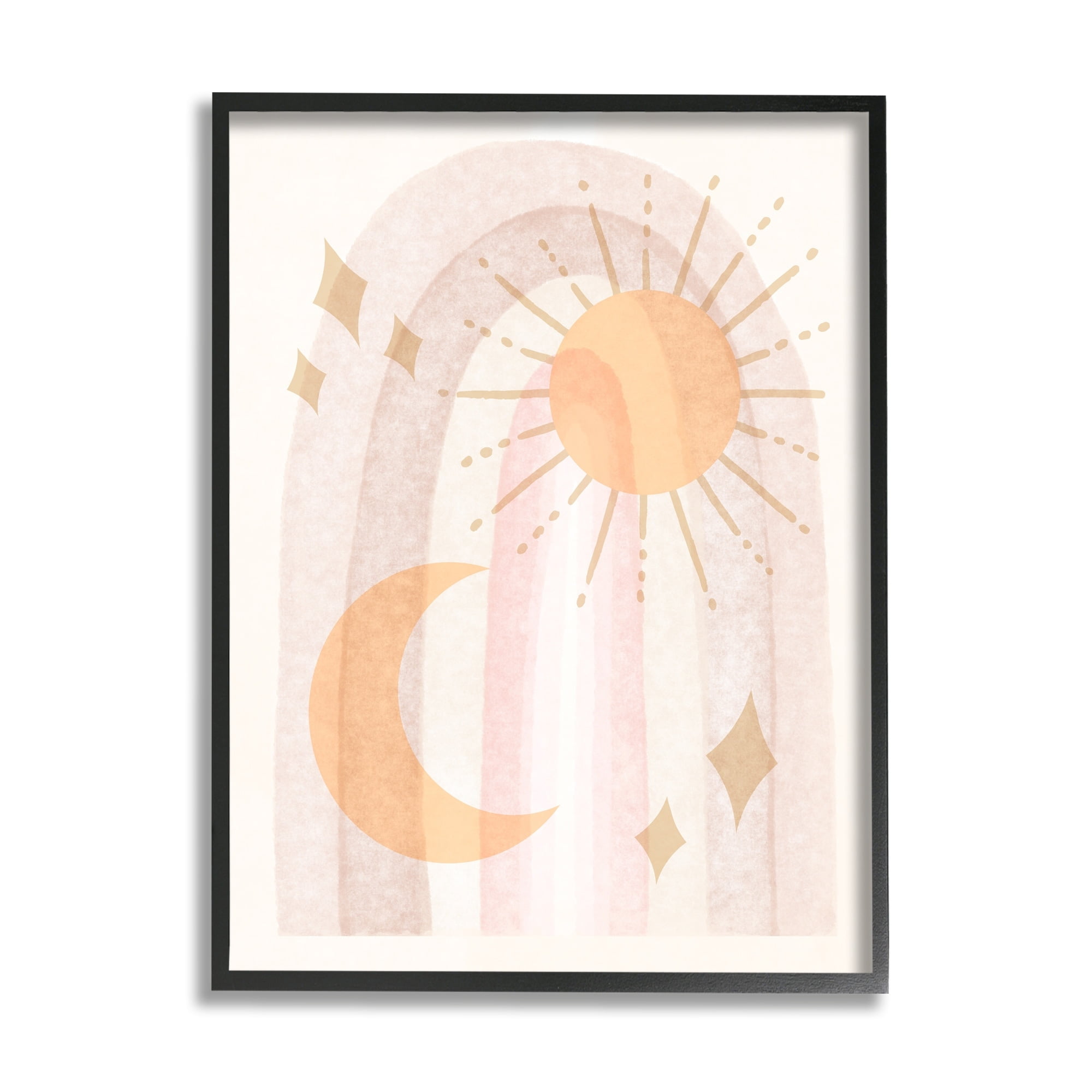 Stupell Industries Delicate Pastel Astral Sun Moon Stars Pattern, 16 x 20, Design by Daphne Polselli