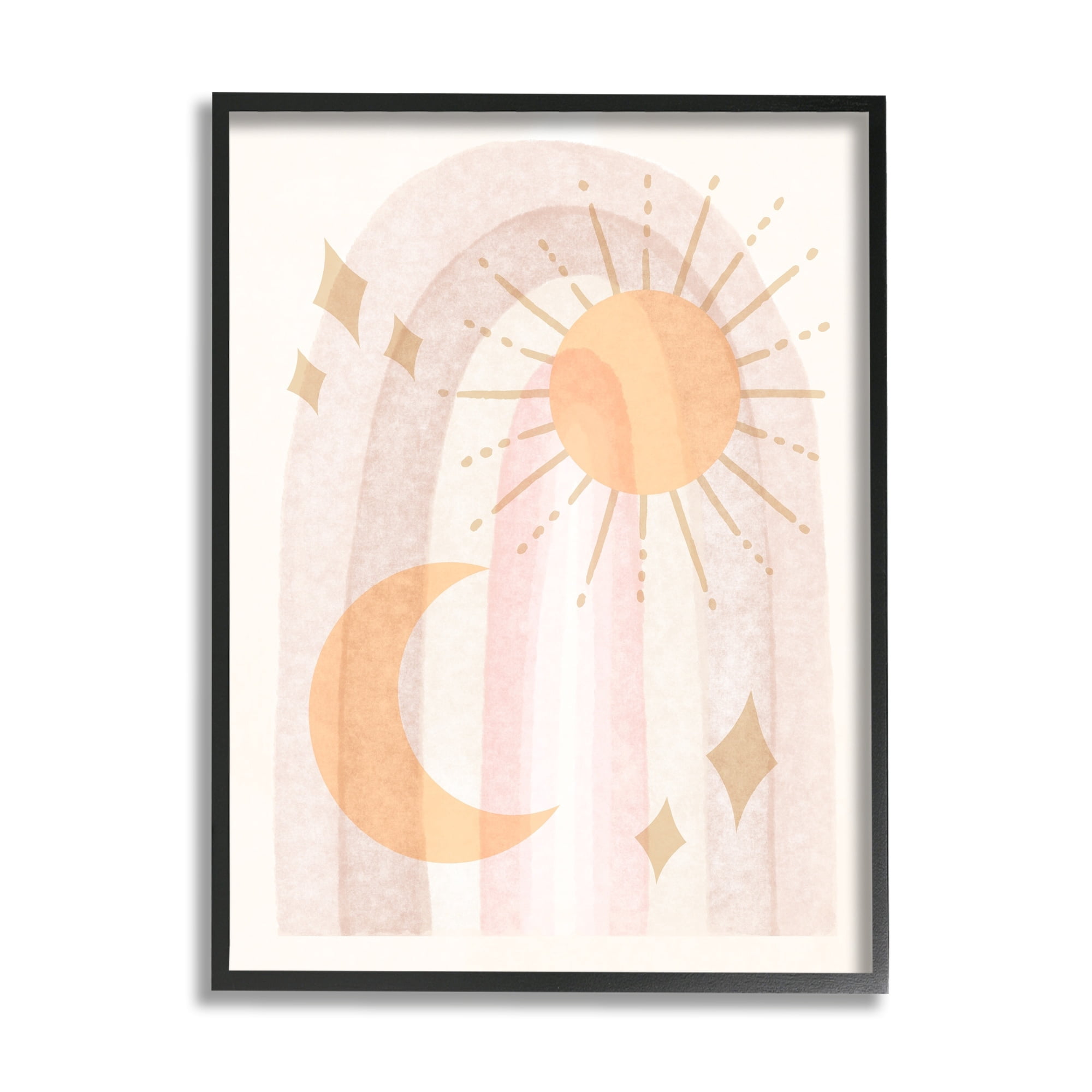 Stupell Industries Delicate Pastel Astral Sun Moon Stars Pattern, 24 x 30, Design by Daphne Polselli