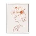 thumbnail image 1 of Stupell Industries Delicate Pink Flower Blossoms Woman Line Drawing Framed Wall Art, 11 x 14, Design by Ros Ruseva, 1 of 7