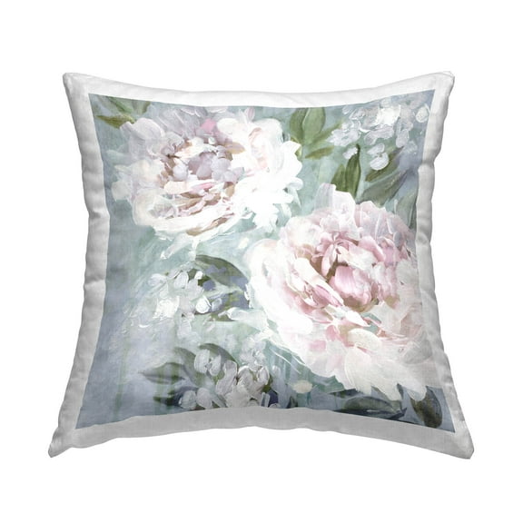 Stupell Industries Delicate Pink Flower Petals Printed Throw Pillow Design by Nina Blue
