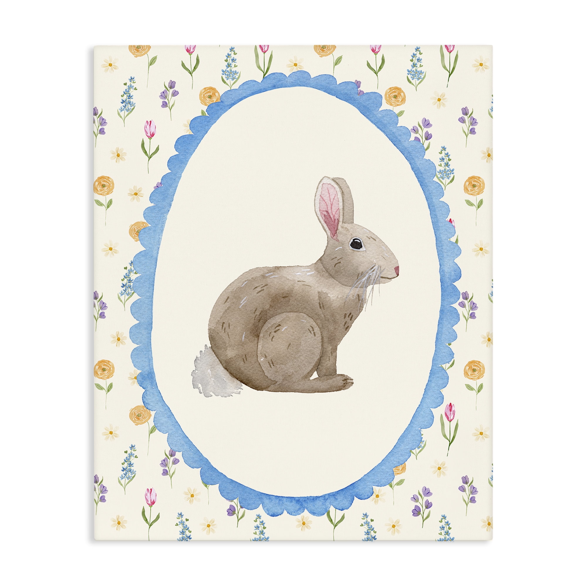 Stupell Industries Delicate Spring Bunny Florals Canvas Wall Art, design by Nina Jacobs