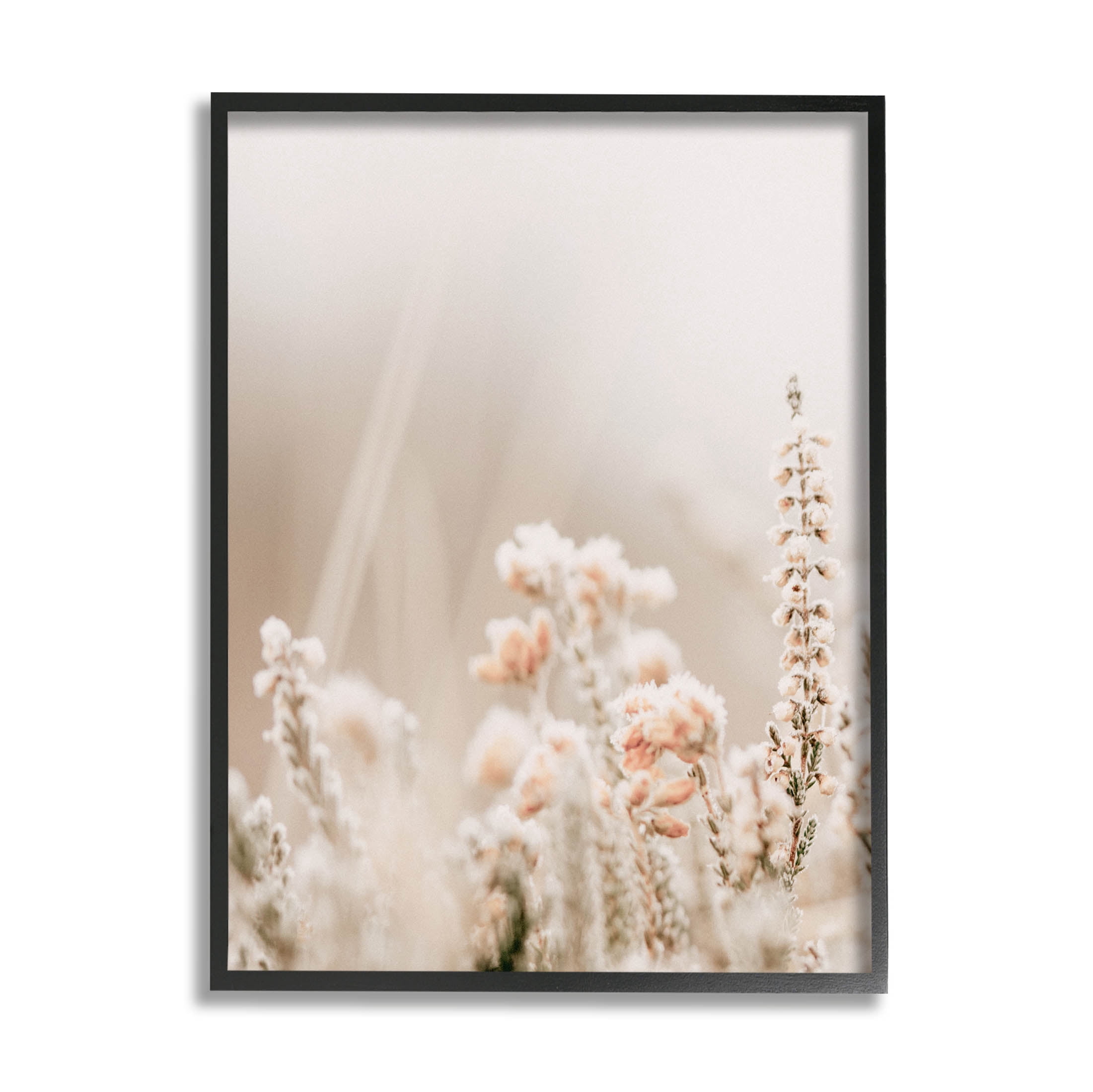 Stupell Industries Delicate Wildflower Blossoms Photograph Black Framed Art Print Wall Art, Design by Leah Straatsma
