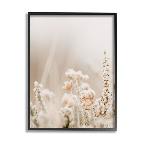 Stupell Industries Delicate Wildflower Blossoms Photograph Black Framed Art Print Wall Art, Design by Leah Straatsma