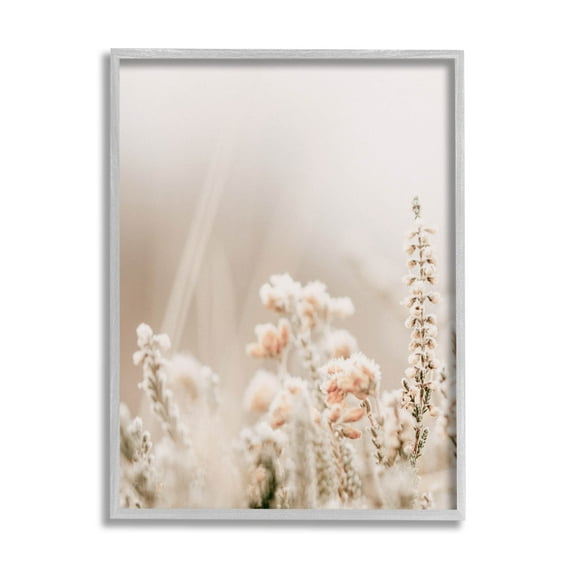 Stupell Industries Delicate Wildflower Blossoms Photograph Gray Framed Art Print Wall Art, Design by Leah Straatsma