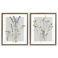 thumbnail image 1 of Stupell Industries Delicate Wildflower Herb Sprigs Botanical & Floral Painting Brown Floater Framed Canvas Art Print Wall Art, 17 x 21, Set of 2, 1 of 9