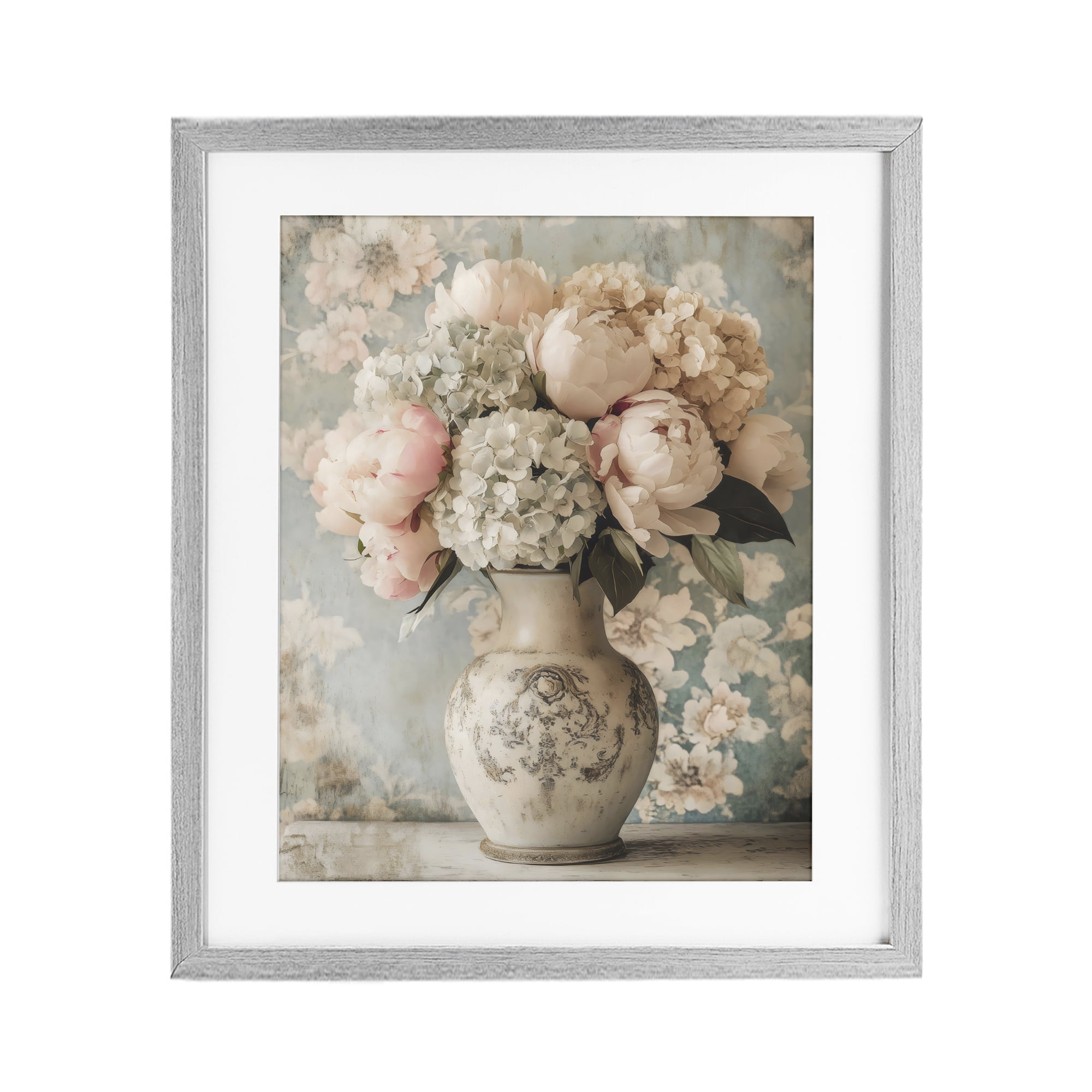 Stupell Industries Delightful Arrangement of Flowers Gray Framed Print Under Glass, design by Creative Studio