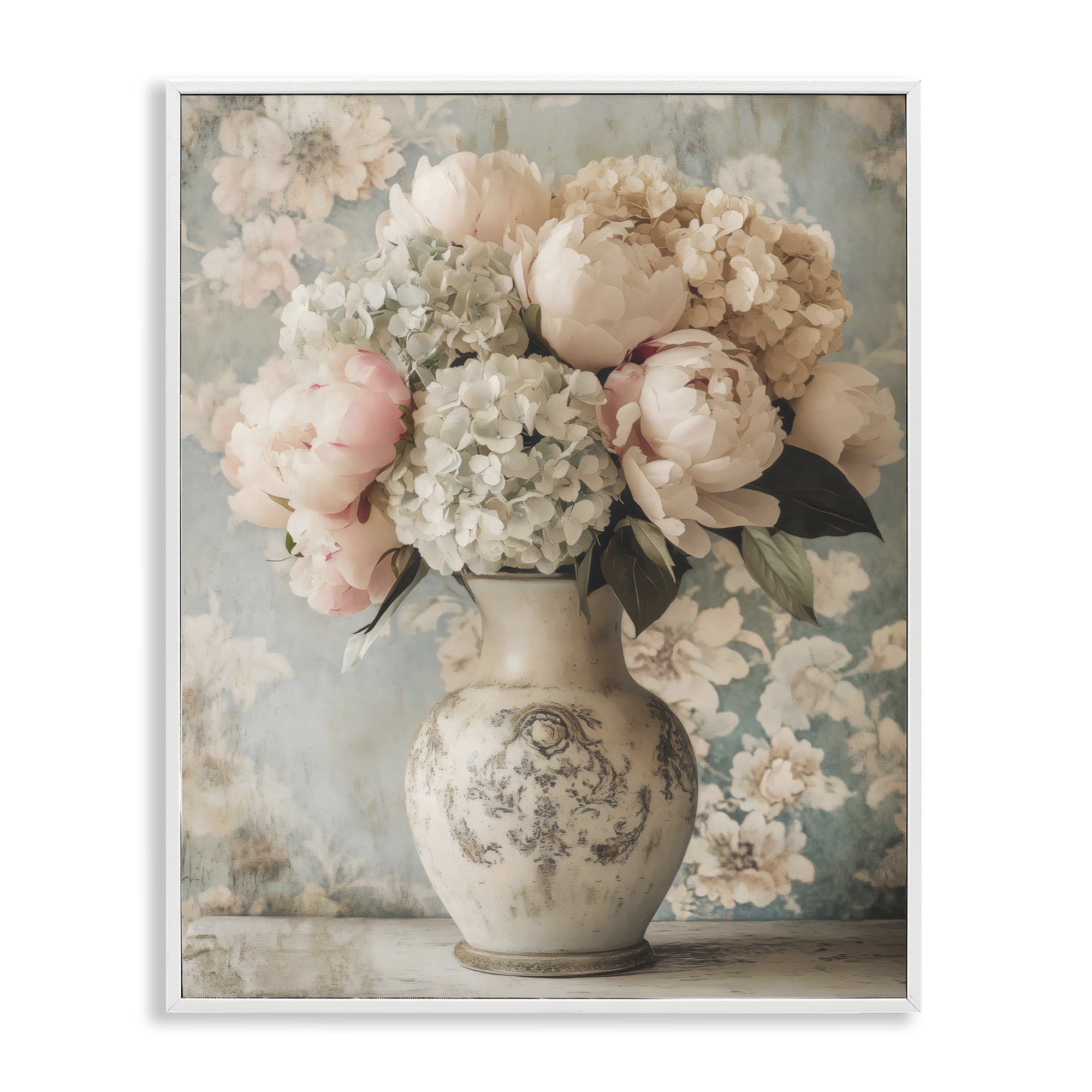 Stupell Industries Delightful Arrangement of Flowers White Framed Giclee Art, design by Creative Studio