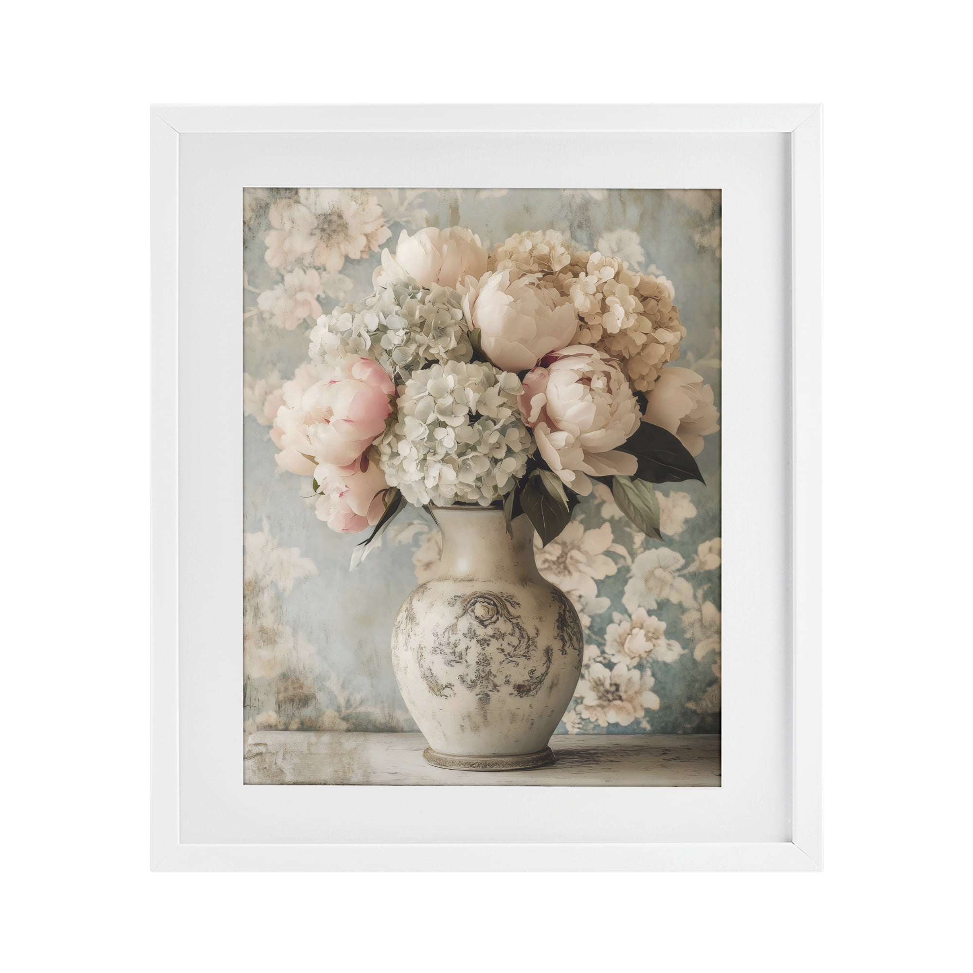 Stupell Industries Delightful Arrangement of Flowers White Framed Print Under Glass, design by Creative Studio