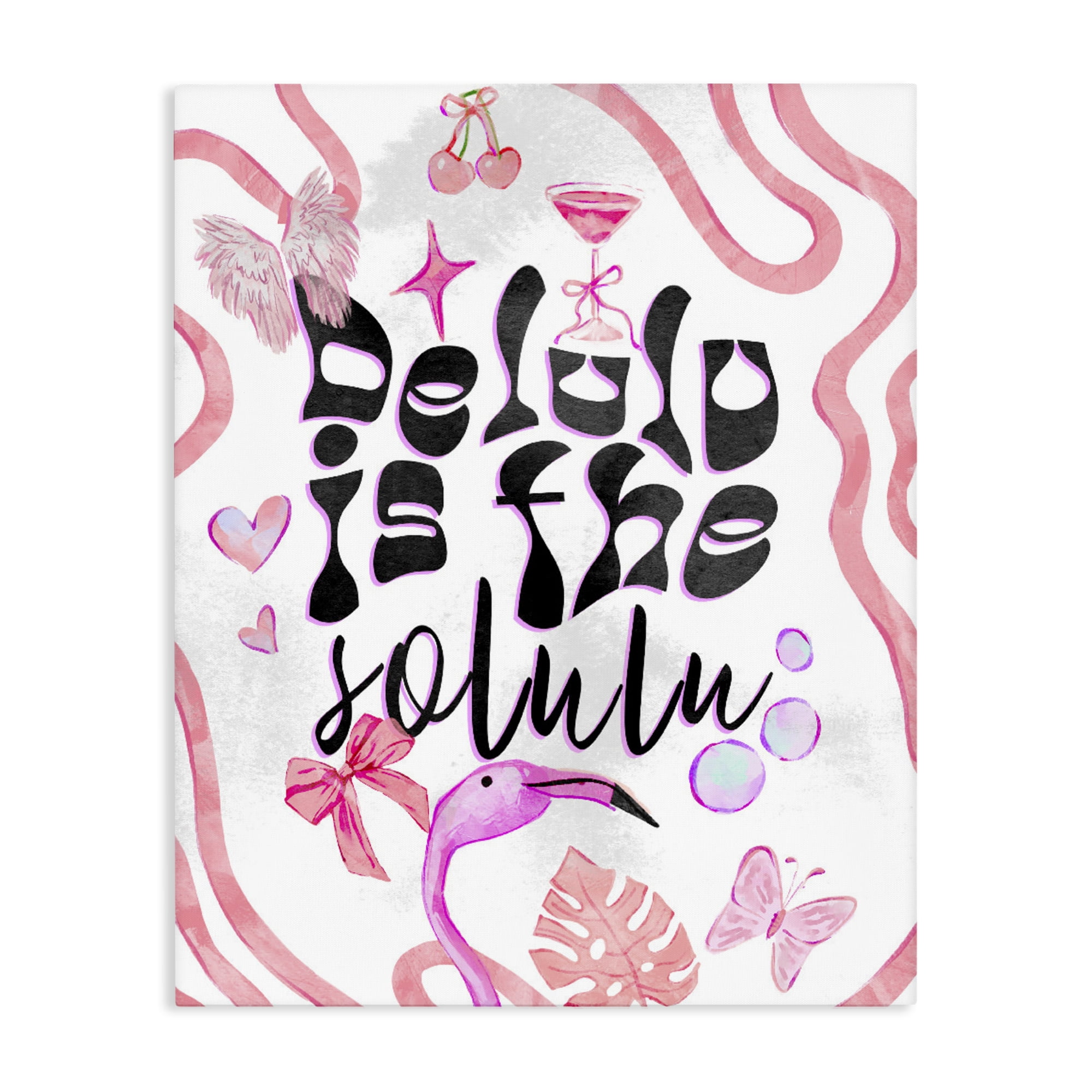 Stupell Industries Delulu Is The Solulu Canvas Wall Art, design by Ziwei Li
