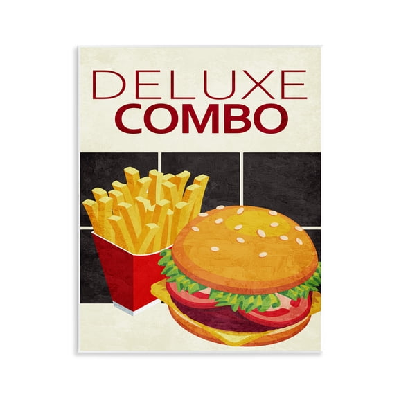 Stupell Industries Deluxe Combo Fast Food Food & Beverage Painting Unframed Art Print Wall Art, 11 x 14