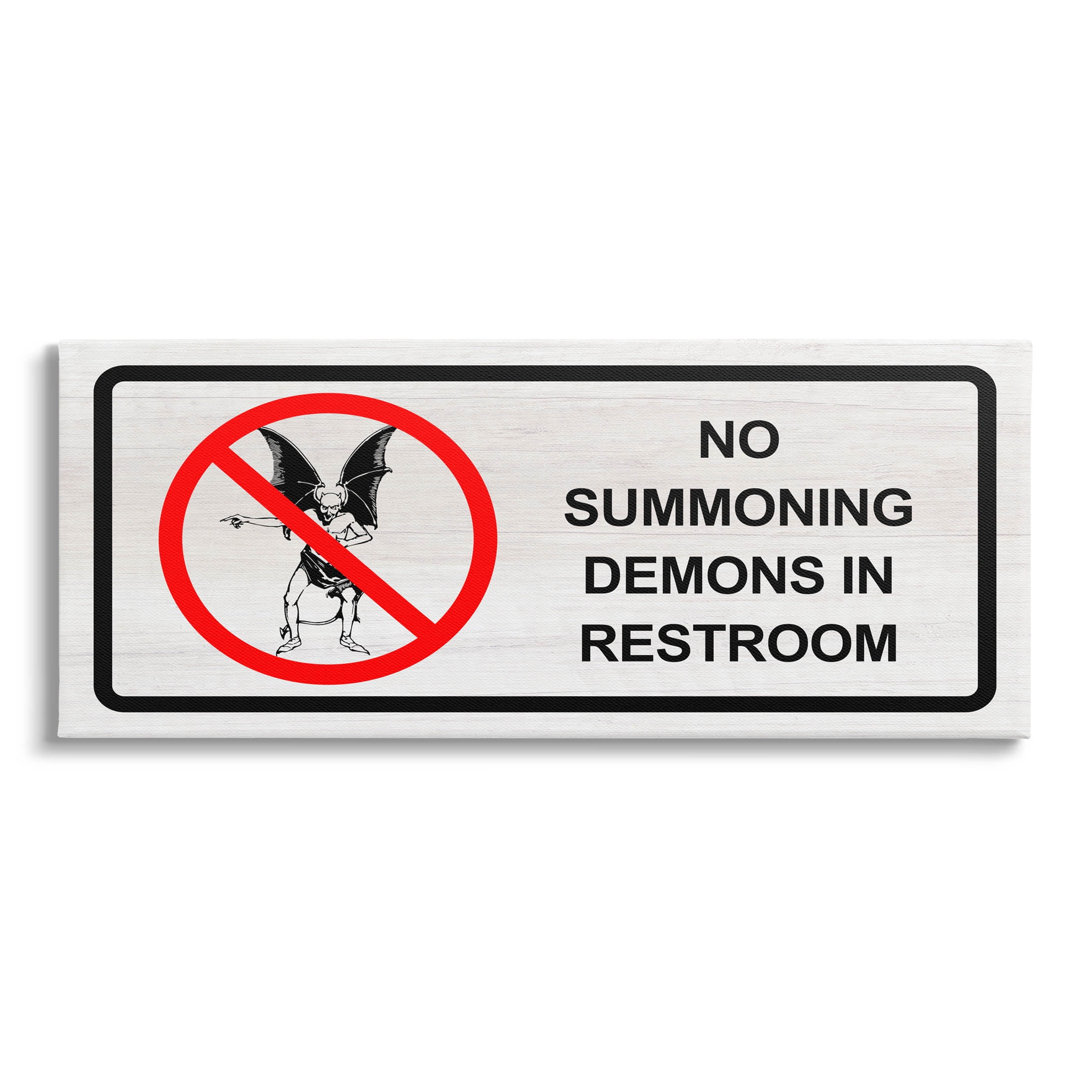 Stupell Industries Demons In Restroom Humor Graphic Art Gallery Wrapped Canvas Print Wall Art, Design by Lil' Rue