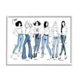 thumbnail image 1 of Stupell Industries Denim By Decades Female Fashion Jeans Blue White, 11 x 14, Designed by BlursByAI, 1 of 6