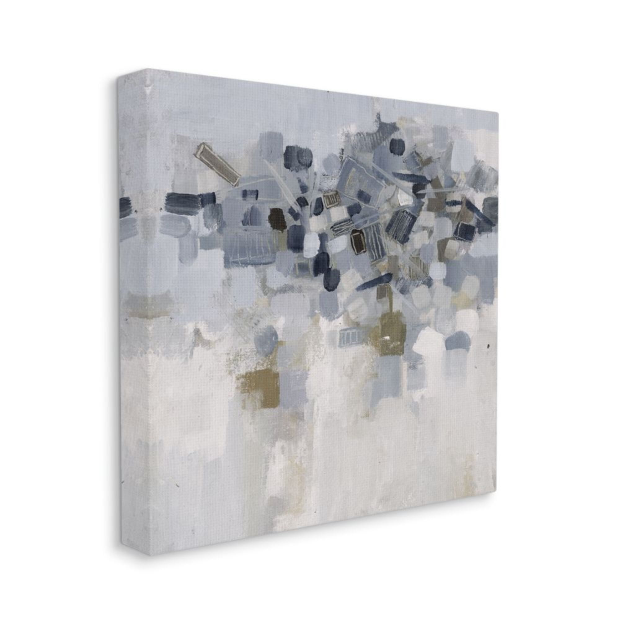 Stupell Industries Dense Soft Blue Abstracted Shapes Geometric Detail Design by Smith Haynes, 36" x 36"