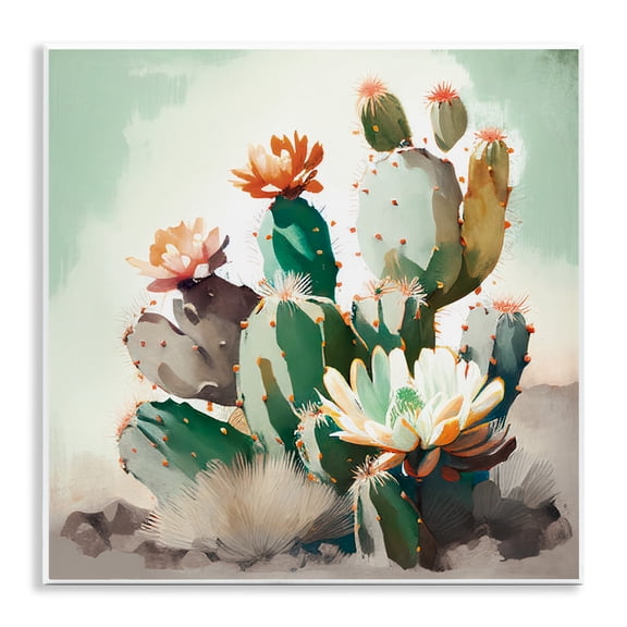 Stupell Industries Desert Blooms in Vivid Tones Wall Plaque Art design by Titan Turner, 12 x 12