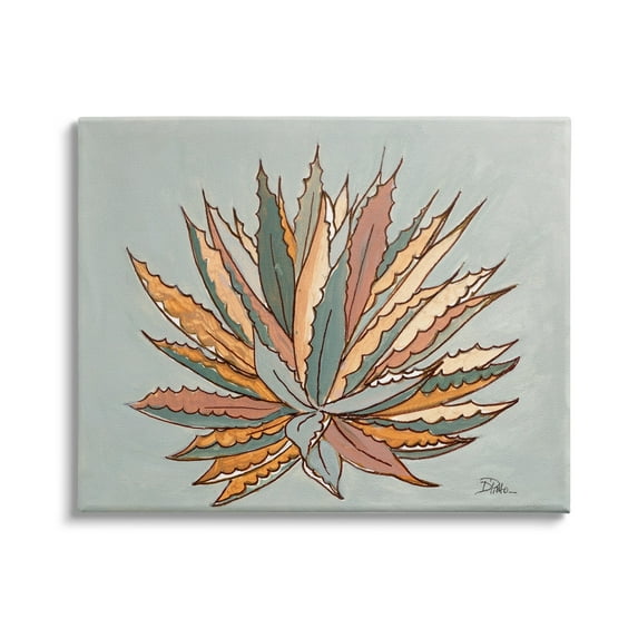 Stupell Industries Desert Boho Cactus Modern Agave Plant Painting, 48 x 36,Design by Patricia Pinto