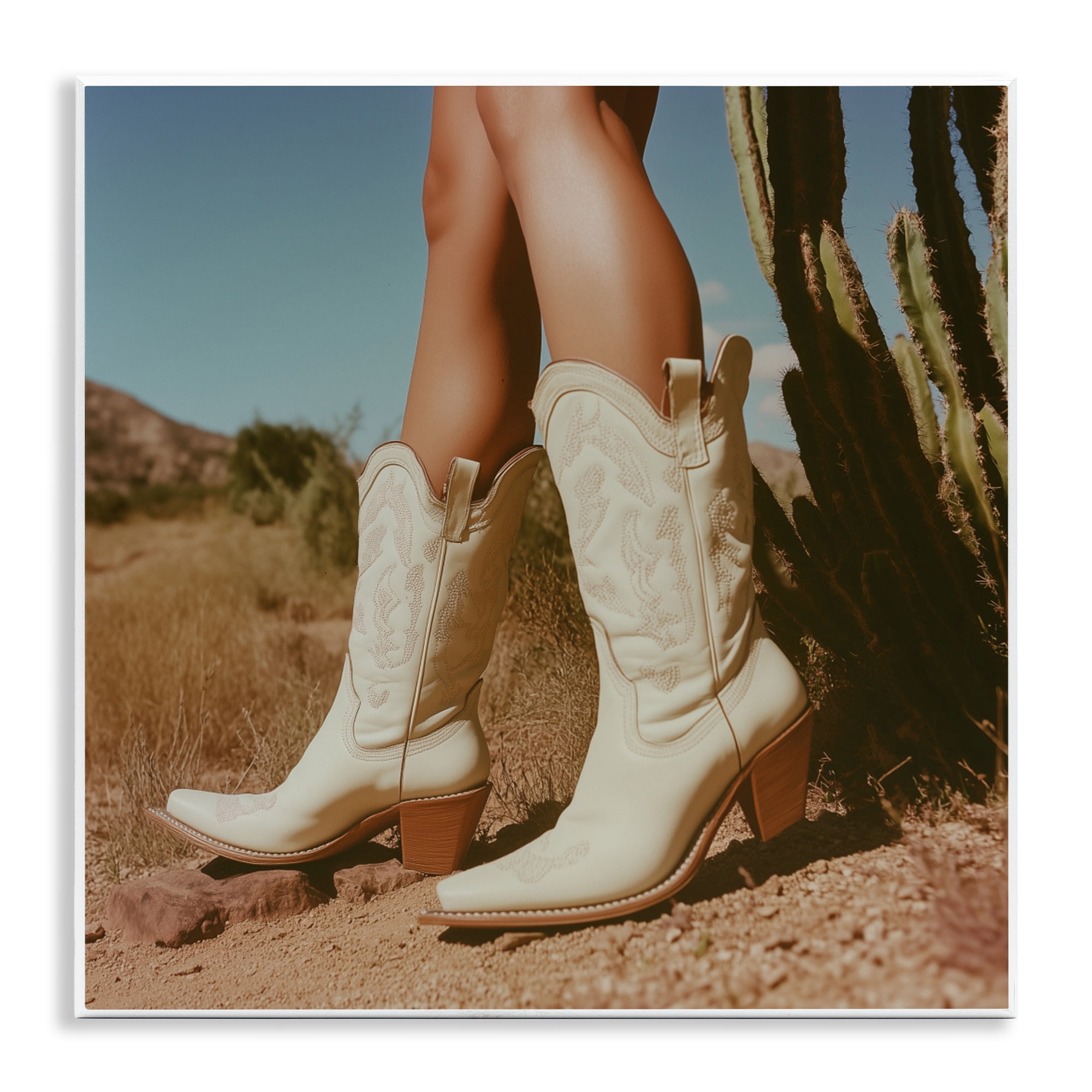 Stupell Industries Desert Boots Step Wall Plaque Art, design by Heidi Kuntz