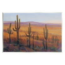 Stupell Industries Desert Cactus Plants Landscape Painting Unframed Art Print Wall Art, 15 x 10