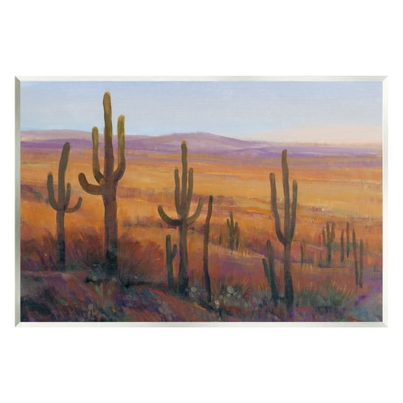 Stupell Industries Desert Cactus Plants Landscape Painting Unframed Art Print Wall Art, 15 x 10