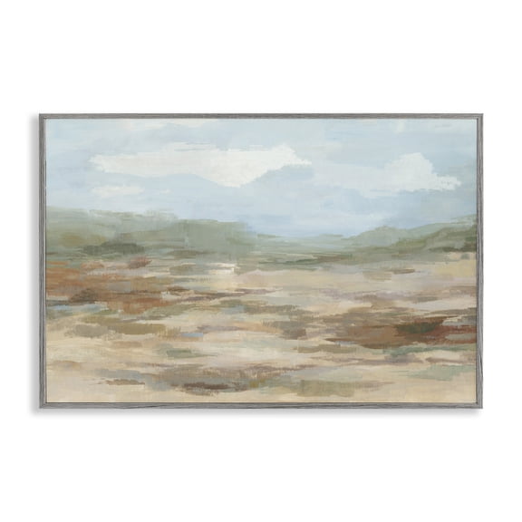 Stupell Industries Desert Calm Abstract View Gray Framed Giclee Art design by Hannah Dawson, 12 x 18