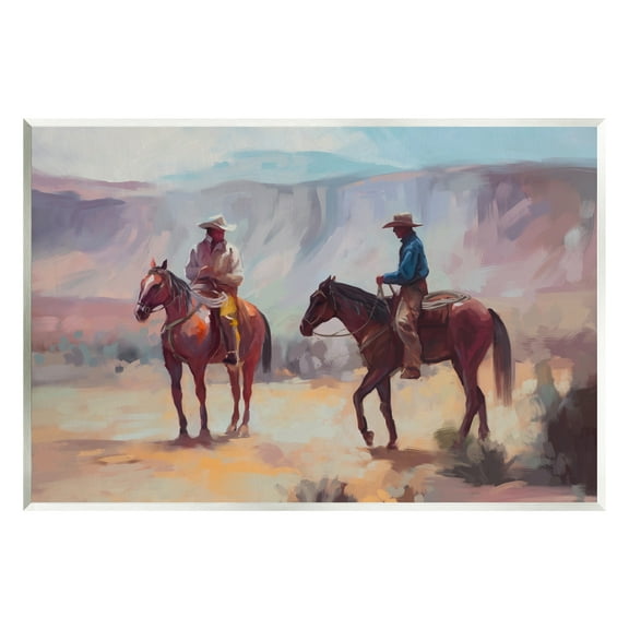 Stupell Industries Desert Cowboys Horses Landscape Animals & Insects Painting Unframed Art Print Wall Art