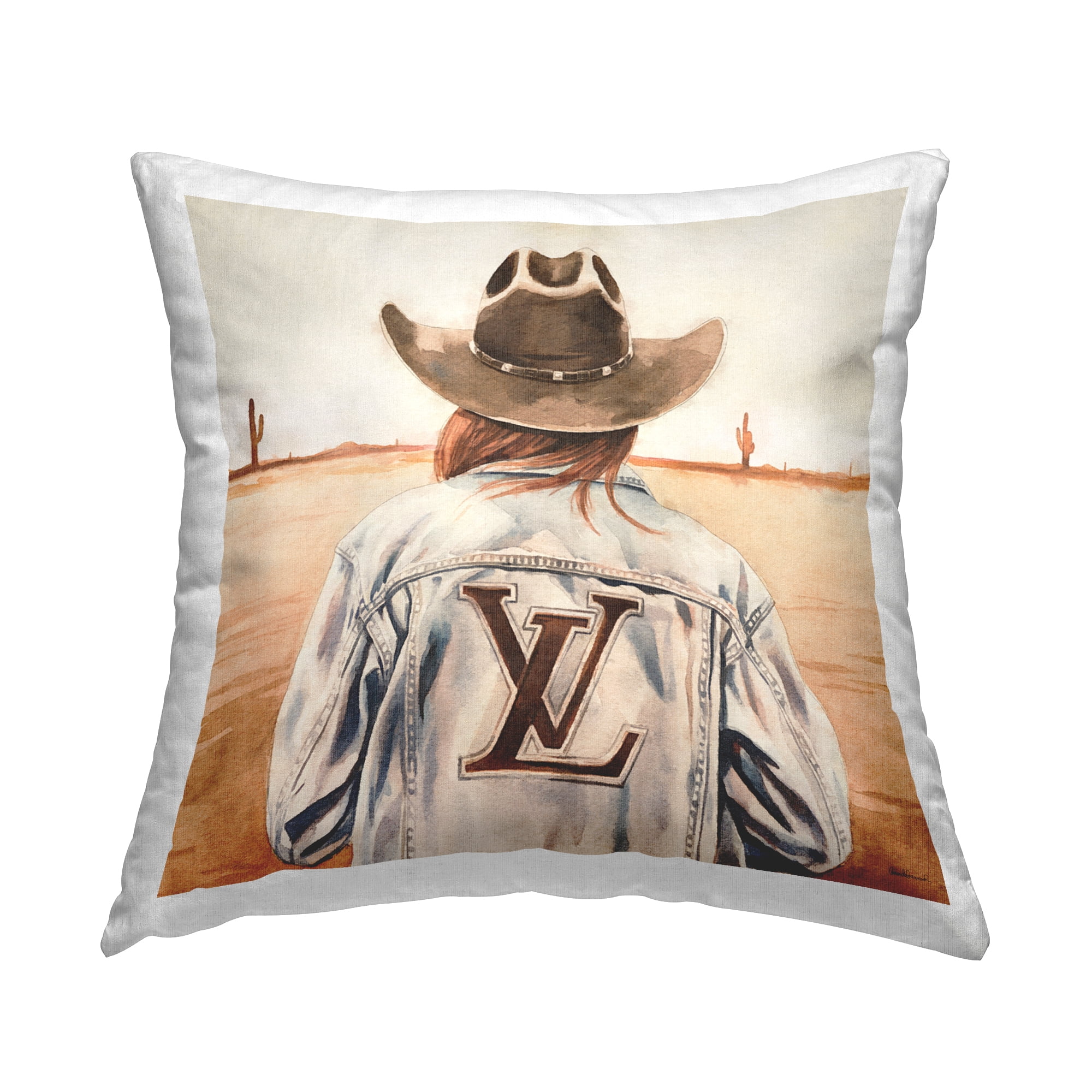 Stupell Industries Desert Cowgirl Fashion Brand Decorative Printed Throw Pillow Design by Amanda Greenwood.