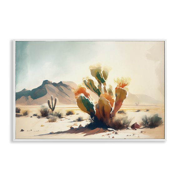 Stupell Industries Desert Dream at Sunrise White Framed Giclee Art design by Titan Turner, 20 x 30