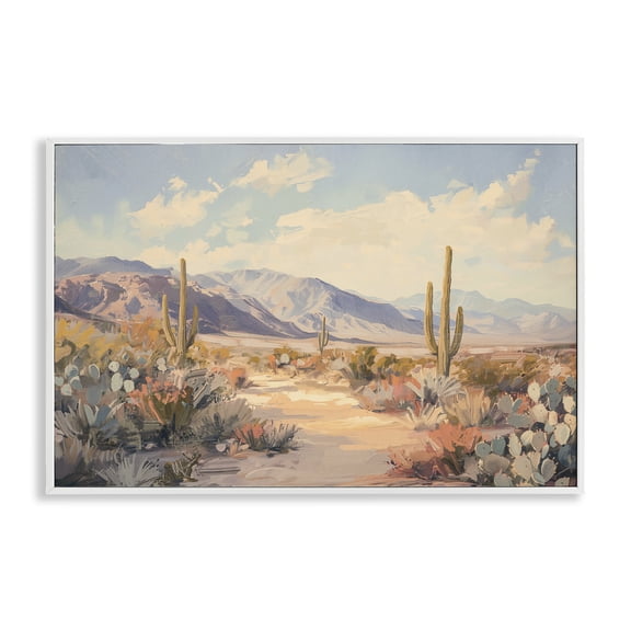 Stupell Industries Desert Dreams Winding Path White Framed Giclee Art design by Nina Blue, 16 x 24
