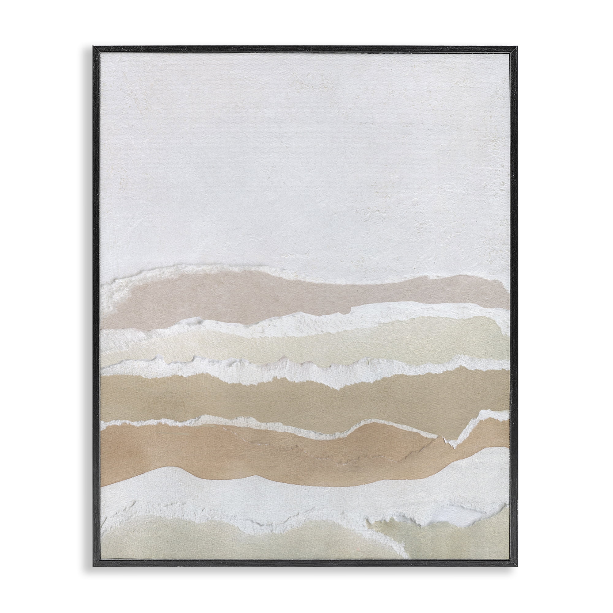 Stupell Industries Desert Dunes Abstraction Abstract Painting Black Framed Art Print Wall Art, 24 x 30