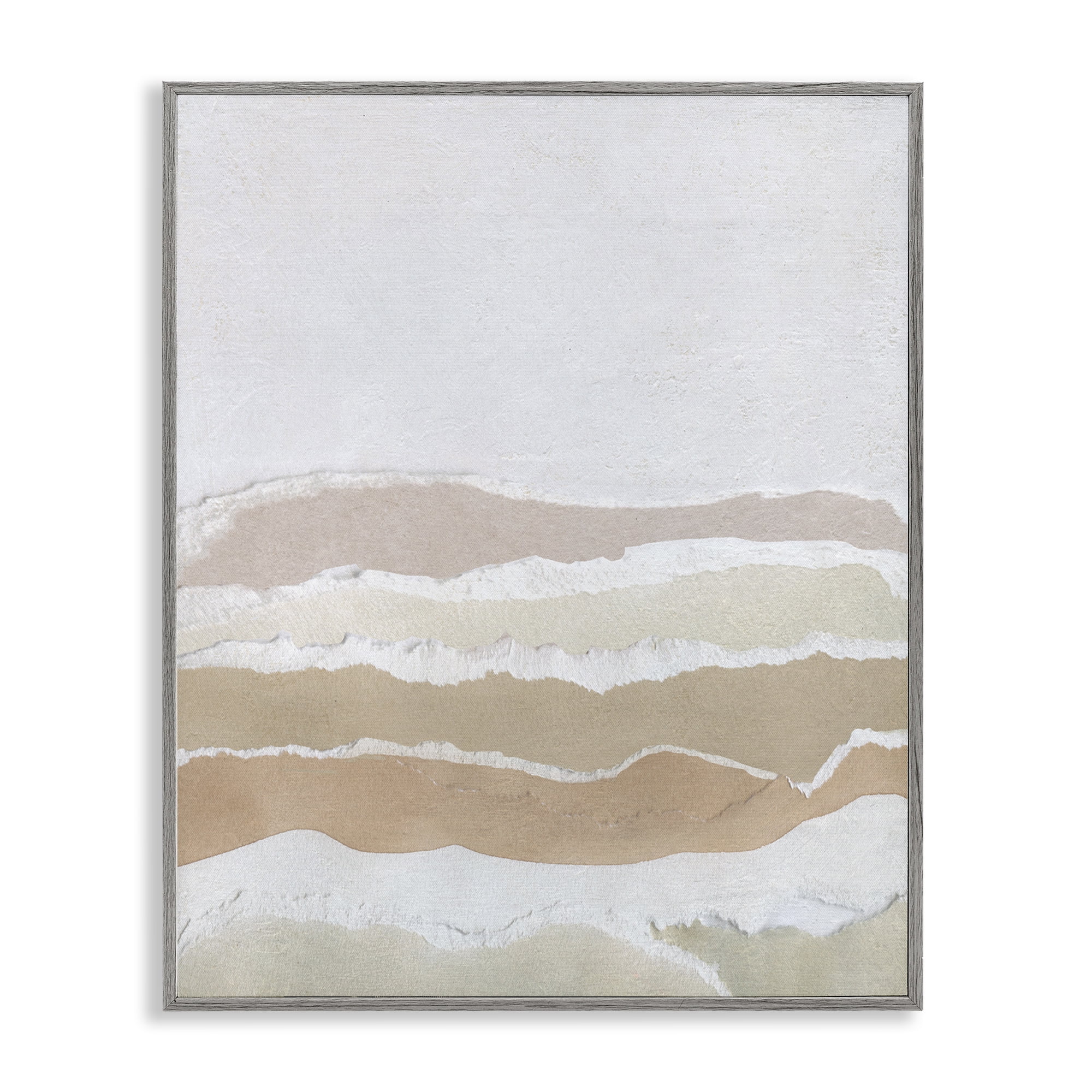 Stupell Industries Desert Dunes Abstraction Abstract Painting Gray Framed Art Print Wall Art, 11 x 14