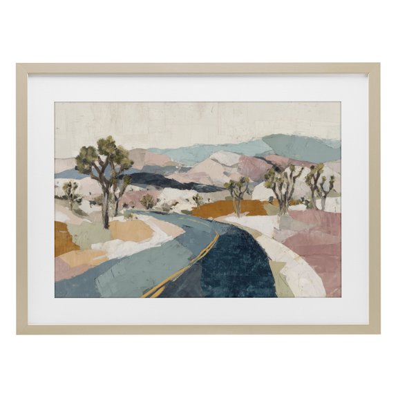 Stupell Industries Desert Highway Through Joshua Trees Birch Framed Print Under Glass, design by Chromatic Storm Studio