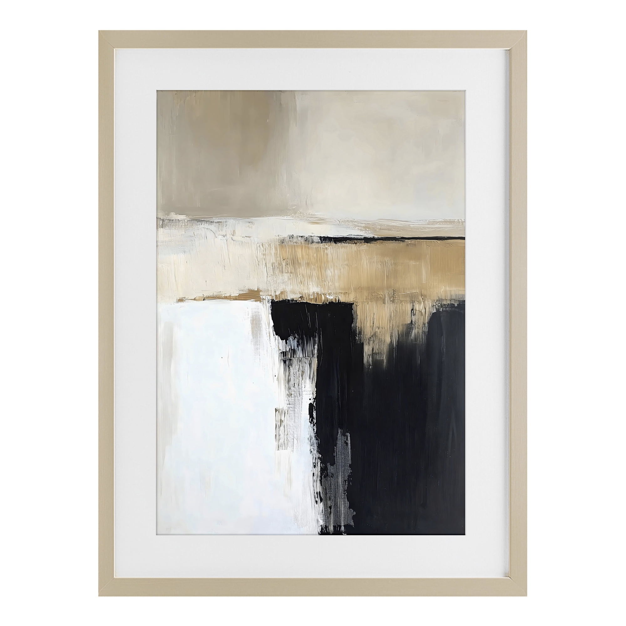 Stupell Industries Desert Horizon Muted Abstract Birch Framed Print Under Glass, design by Gina Kelly