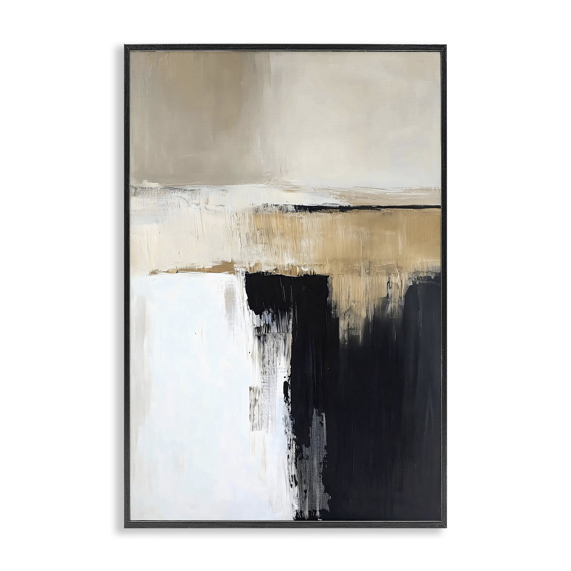 Stupell Industries Desert Horizon Muted Abstract Black Framed Giclee Art, design by Gina Kelly