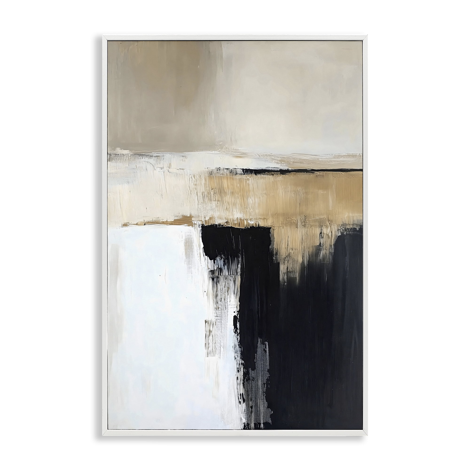Stupell Industries Desert Horizon Muted Abstract White Framed Giclee Art, design by Gina Kelly