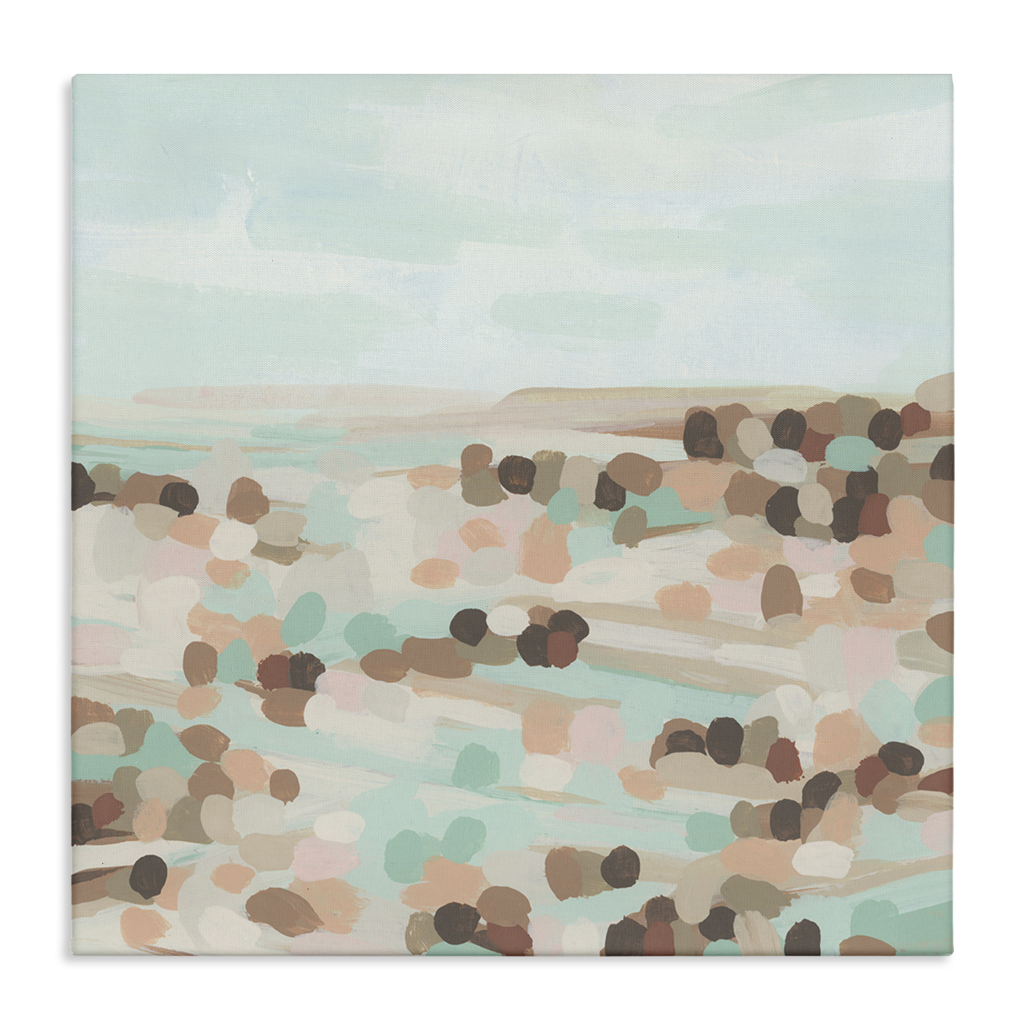 Stupell Industries Desert Landscape Impression Landscape Painting Gallery Wrapped Canvas Art Print Wall Art, 24 x 24