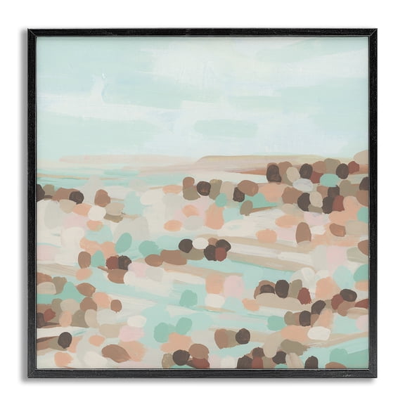 Stupell Industries Desert Landscape Impression Landscape Painting Gray Framed Art Print Wall Art, 12 x 12