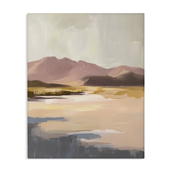 Stupell Industries Desert Mountain Sunrise Painting Canvas Wall Art design by Heidi Kuntz, 20 x 16