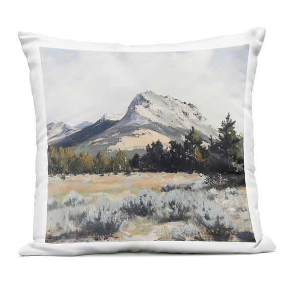 Stupell Industries Desert Mountains and Forest Landscape Outdoor Printed Pillow, design by Petal Prints Design